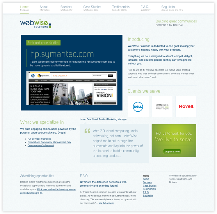 Webwise's website Webwise's website